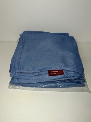 2 Pack! Delta Airlines Blanket - First Class - Blue 60