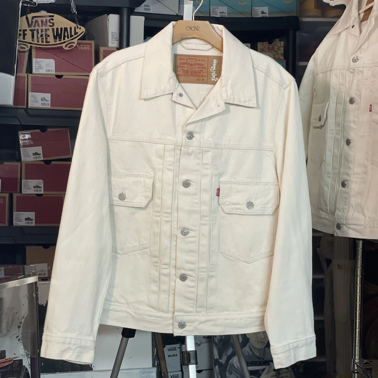 Sz M - Levi's X Denim Tears Jacket Mens White Wash Denim Trucker Big E Type 2 II
Opens in a new wind