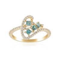 Indischer Alexandrit Gelbgold Ring