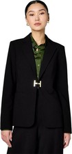 HALSTON H Women's Closure Woven Office Blazer 12 New with Tags 