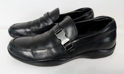Vintage Prada Linea Rossa Sport Nappa Buckle Loafer Mens US 7 / UK 6 Black