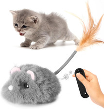 Interactive Rechargeable Remote Control Cat Mouse Toy with 3-Speed  4 Direction