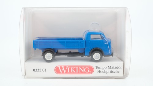 Wiking H0 033501 Tempo Matador plataforma alta azul | Condition: Gebraucht
