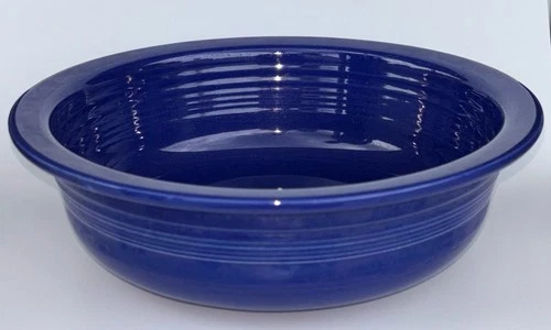 Vintage FIESTA WARE Cobalt Blue Nappy Bowl 8 1/2" Original Homer Laughlin