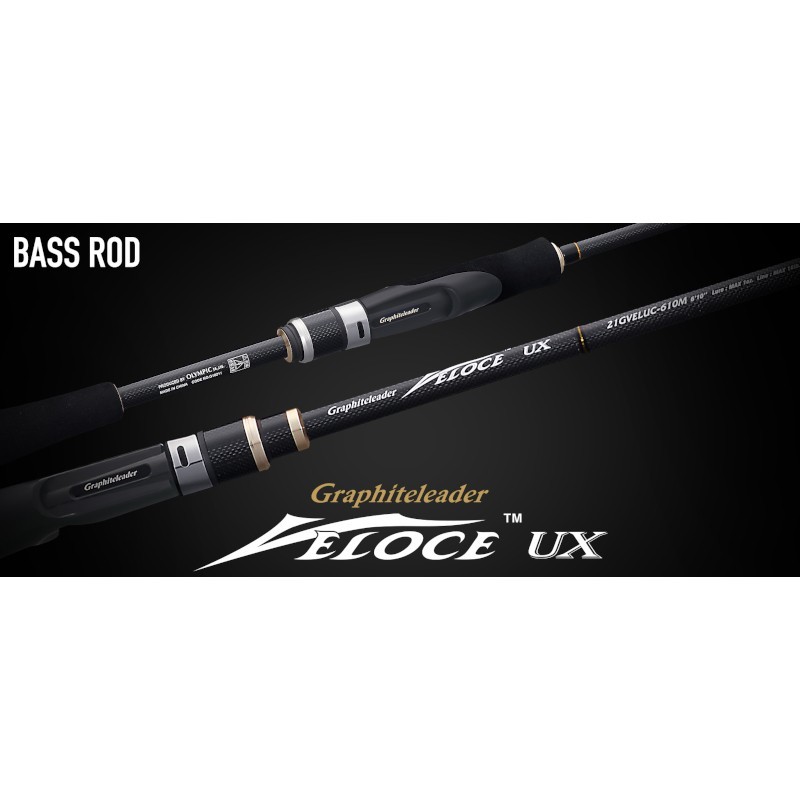 Graphiteleader Veloce UX Spinning Rods canne à pêche aux leurres 2m13 noire