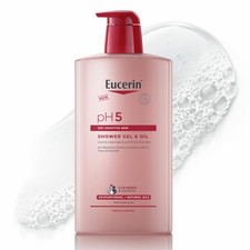 Eucerin pH5 Gel&Olio Doccia Delicato 1L Olio detergente corpo con Oli Naturali