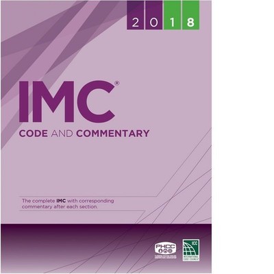 2018 IMC Code and Commentary International Mechanical Code ICC PB   New