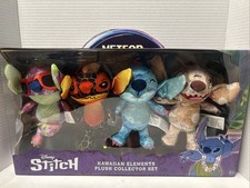 Disney Stitch Hawaiian Elements Plush Collector Set Air Fire Water Earth 4-Pack