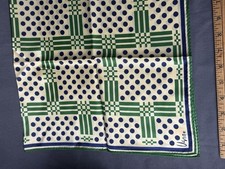 Vera Scarf Vintage Green Blue Polka Dot