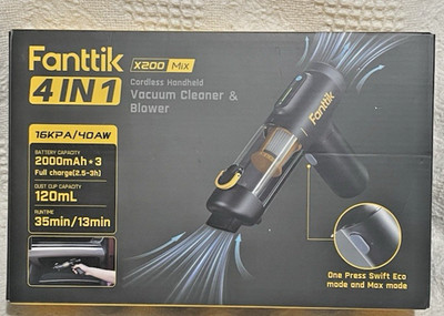 Fanttik X200 Mix 4-in-1 Cordless Handheld Vacuum Cleaner & Blower 16kPa New Seal