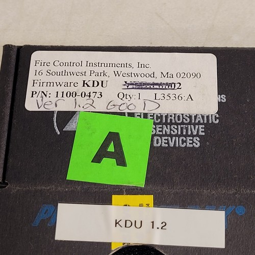 Fire Control Instruments Fc72 FCI 7200 KDU Ver. 1.2 Firmware Chip Honeywell Fire Control Instruments ...