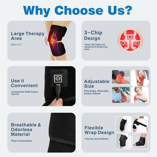 Red Light Therapy Knee Wrap Infrared Knee Therapy Devices - Multi-purpose Red... - Bild 5 von 8