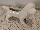 Vintage 1940's Shawnee Pottery Ceramic White Cocker Spaniel Dog Planter
