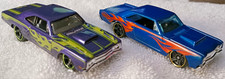 Hot Wheels 1/64 Dodge Dart Blue  Dodge Purple Diecast Cars Lot of 2
