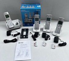 AT&T 4 Handset Cordless Phone Answering System EL52429 Extra Large Display