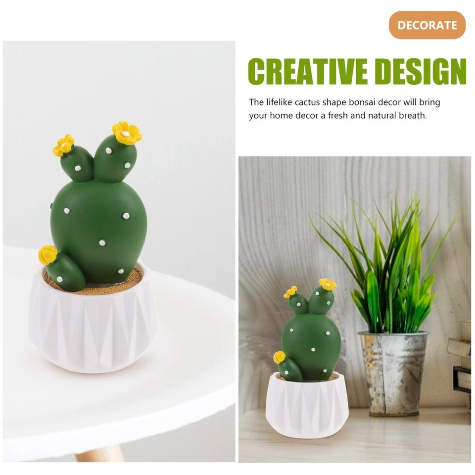 Succulentes Artificielles Ornement De Cactus Plastique Sculpture - Photo 2/4