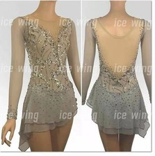 Ice Figure Skating Dress Elasticity Competition Skating Jeweled