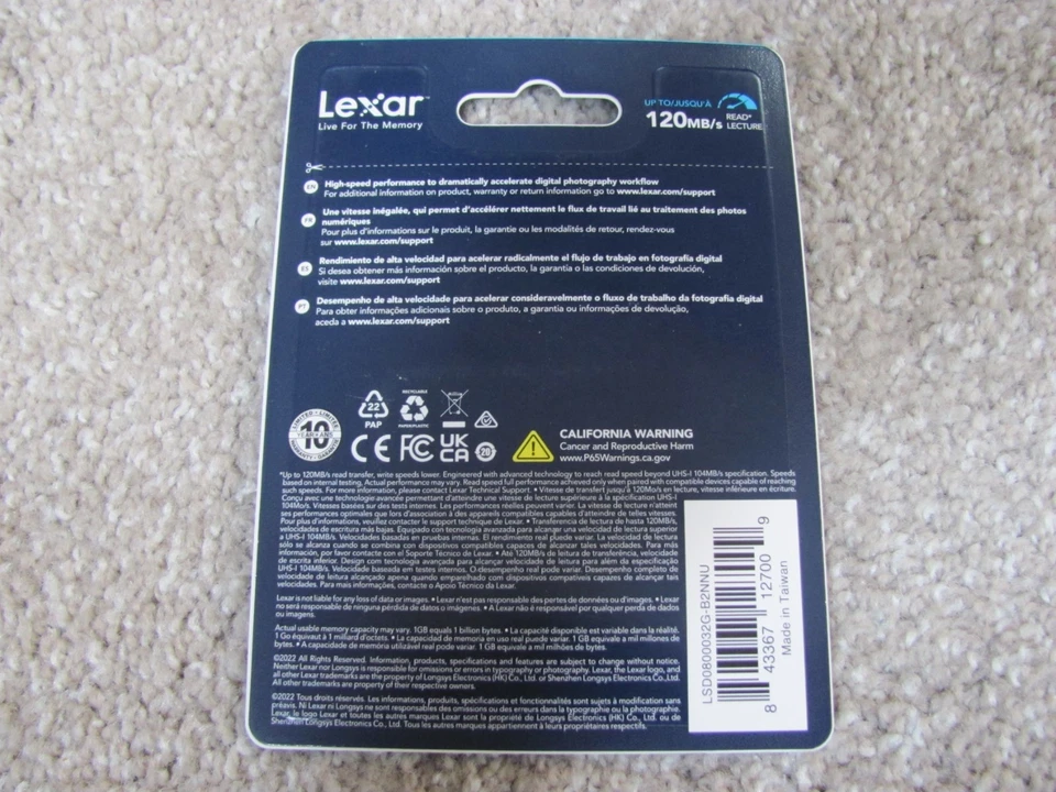 Lexar High-Performance 800x 32GB (2-Pack) SDHC UHS-I Memory Cards 120MB/s Read - Image 3 of 4
