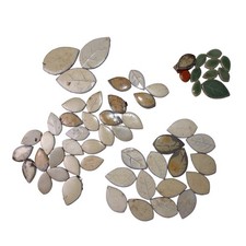 Ceramic Mosaics Tiles Petal Shaped Pieces For Arts DIY Hand Crafts MCM Leaf
