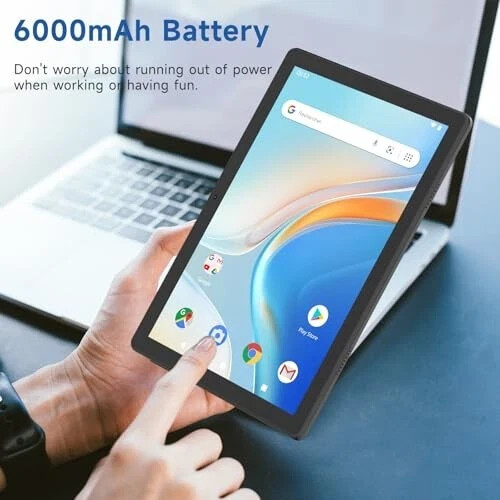 10,1 Zoll Android 14 Tablet mit Hülle, Tastatur, Maus und Stylus Bundle - Bild 6 von 8
