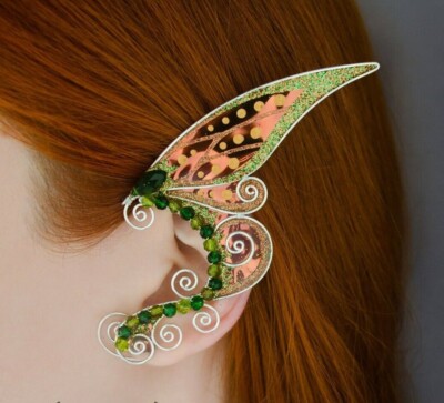 Elf ear cuffs no piercing, Fairy ear cuff earring, elven ear wrap