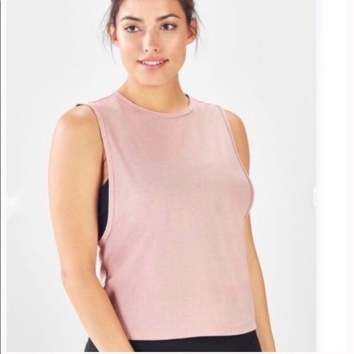 Fabletics Nicola Soft Pink Keyhole Sleeveless Athletic Top EUC - Size XL - Picture 4 of 6