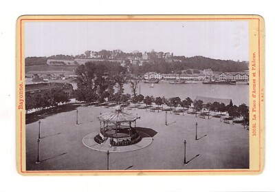 CAB Foto Historische Ansicht Bayonne / La Place d´Armes et l´Adour - 1890er