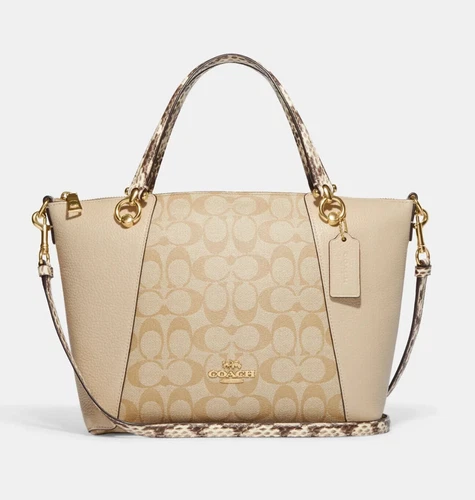 Borsa Coach Kacey in tela firmata colorblock bloccata C7261