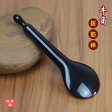 Black Buffalo Horn Gua Sha Tools Massage Point Bar Healthy Cure Gua Sha Tool