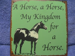 Kingdom Horse Pony Funny Home Decor Tin Metal Sign Barn Farm Ebay