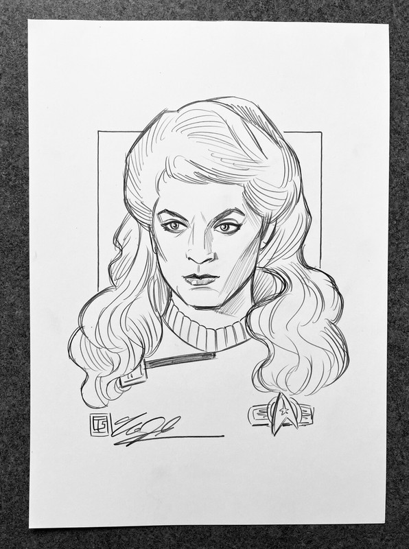 Star Trek Wrath Of Khan Kirstie Alley Saavik PENCIL SKETCH by Tim Shinn