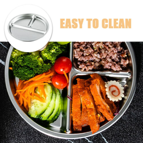 Portion Control Plate Divided Dinner Tray Divided Tray Food Plate 3-grid Tray - Picture 8 of 12