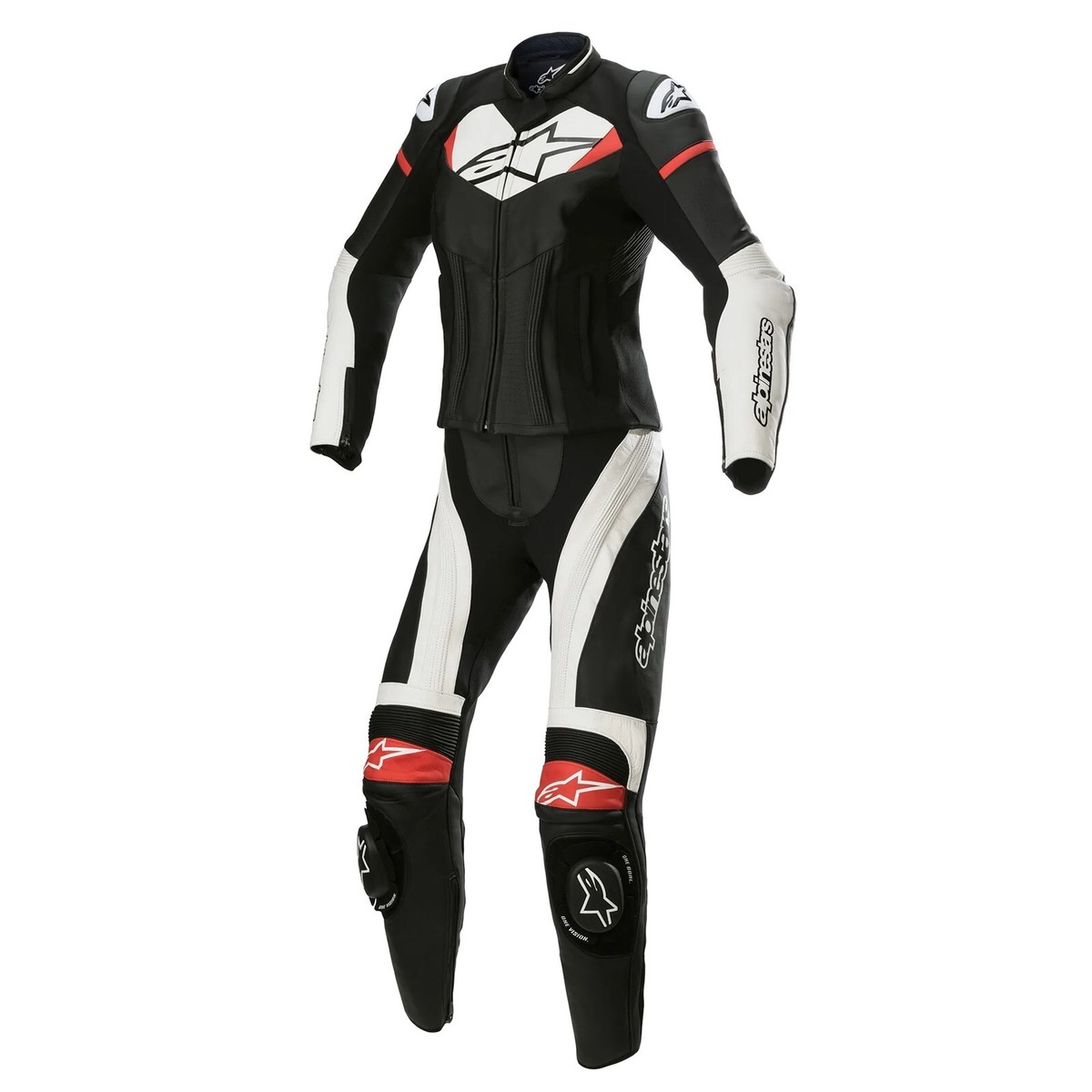 Alpinestars Stella Gp Plus Tuta IN Pelle Donna (Nero/Bianco/Rosso  TG