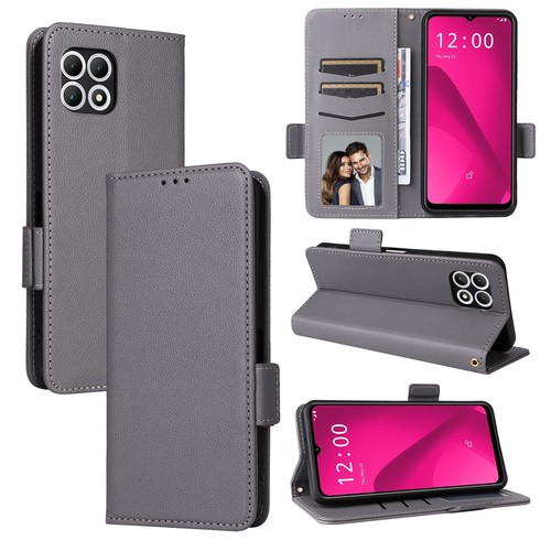 For T-Mobile REVVL 7 5G Luxury Classic Matte Flip Leather Wallet Card Case Cover - Picture 14 of 26