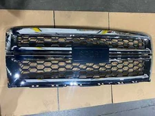 Fits 2014-2015 Chevrolet Silverado 1500 Front Grille Honeycomb Look Chrome+Black