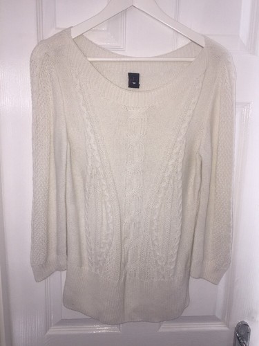 GOK Wan Fine Cable Knit Jumper Ivory 