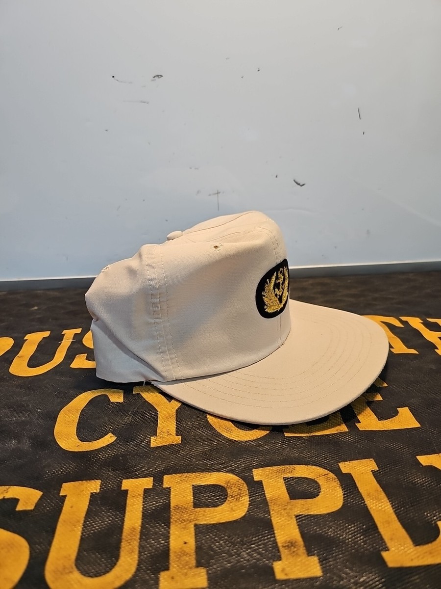 NOS Vintage We Cover The World Hat Cap Snapback Beige - Gold