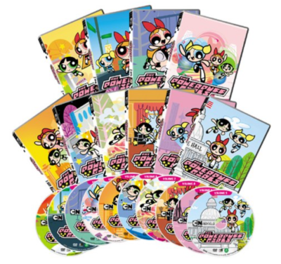 Powerpuff Girls DVD 10-piece Set Kid Learning Animation in Eng-Kor