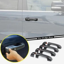FOR 2019-2024 DODGE RAM 1500 Carbon Fiber 4Door handle COVER With Smart Key hole