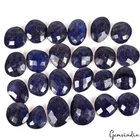 146 Cts/24 Pcs Natural Blue Sapphire Mix Checker Cut Loose Gems Lot For Jewelry