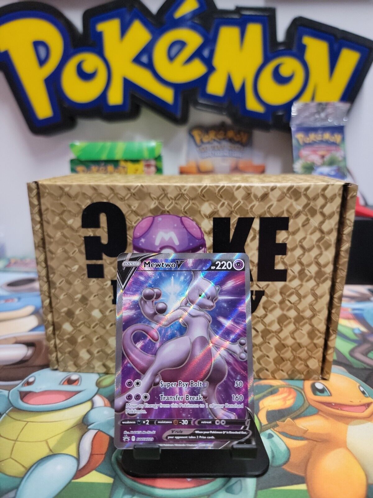 *IN HAND** MEWTWO POKEMON GO TCG FULL ART PROMO ETB SWSH229 SEALED