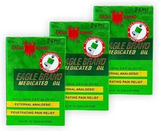 Eagle Brand Medicated Oil External Analgesic Pain Relief 24ml (Pack of 3)-6/2030
