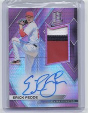 2018 Panini Spectra #RJA-EF Erick Fedde Rookie Patch Auto Pink Hyper #/49