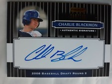 Charlie Blackmon 2008 Razor Baseball Draft #159 Rookie Card Autographed /199
