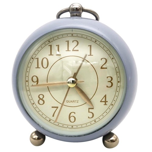 Non-ticking Silent Quartz Analog Retro Vintage Bedside Bell Alarm Clock With - Picture 8 of 15