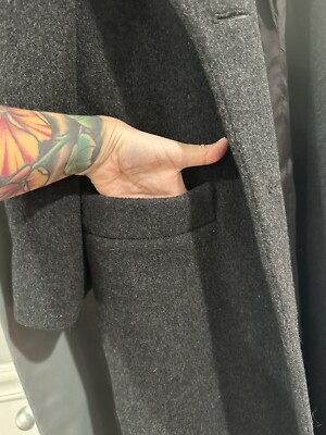 Vintage 90's Christian Dior Boutique Paris wool Coat Jacket, 50in