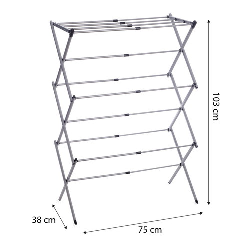 Folding Clothes Airer Dryer 3 Tier Towel Rail Laundry Washing Maiden Horse Rack - Picture 9 of 10