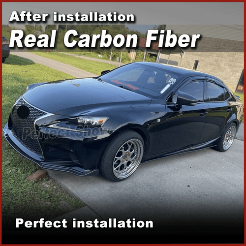 For Lexus IS250 IS350 Base/F Sport 2013-20 REAL Carbon Side Skirts Extension Lip - Picture 3 of 13