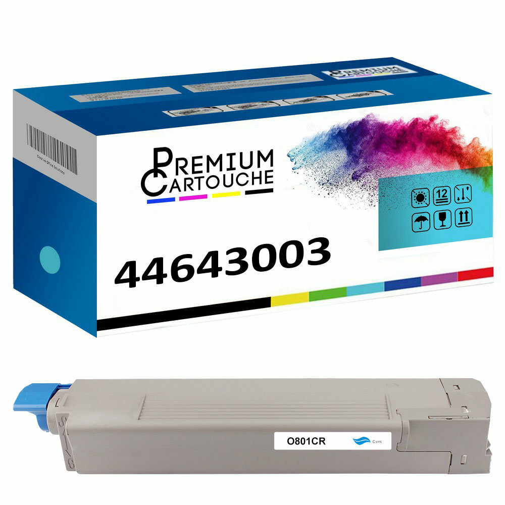 Toner cyan 44643003 pour imprimer vos dossiers à la maison