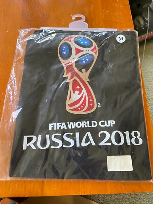 FIFA 2018 Russia Tee shirt Black Size Meduim new in bag with tags 
